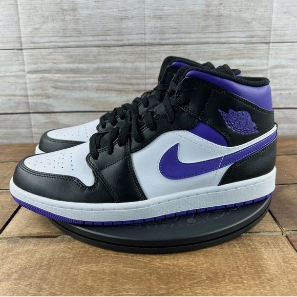 Nike Air Jordan 1 Mid Retro ‘Court Purple’ Size 12 - Picture 3 of 7